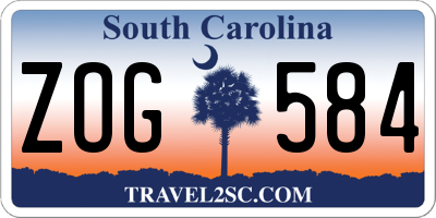 SC license plate ZOG584