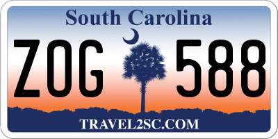 SC license plate ZOG588