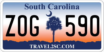SC license plate ZOG590