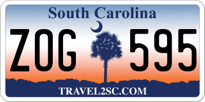 SC license plate ZOG595