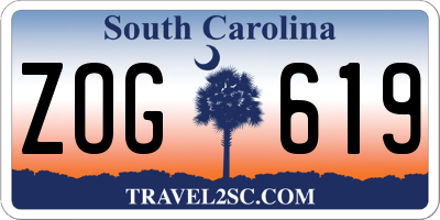 SC license plate ZOG619
