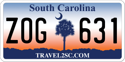 SC license plate ZOG631