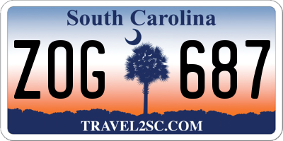 SC license plate ZOG687