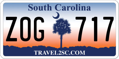 SC license plate ZOG717