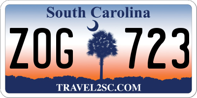SC license plate ZOG723