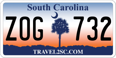 SC license plate ZOG732