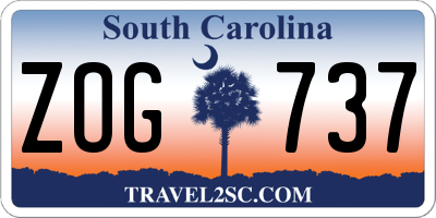SC license plate ZOG737