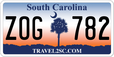 SC license plate ZOG782