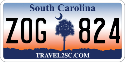 SC license plate ZOG824