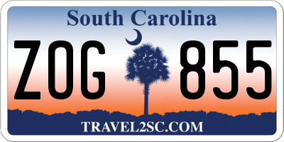 SC license plate ZOG855