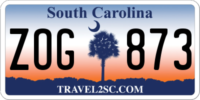 SC license plate ZOG873