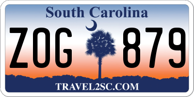 SC license plate ZOG879