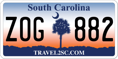 SC license plate ZOG882
