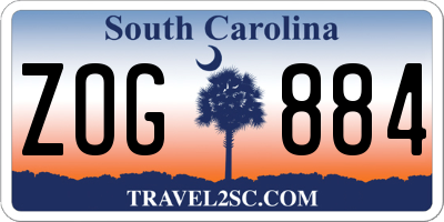 SC license plate ZOG884