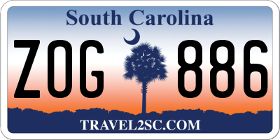 SC license plate ZOG886