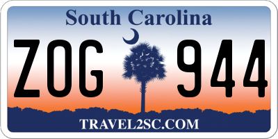 SC license plate ZOG944