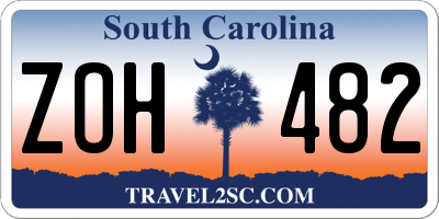 SC license plate ZOH482