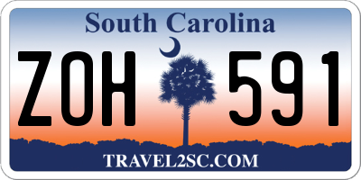 SC license plate ZOH591