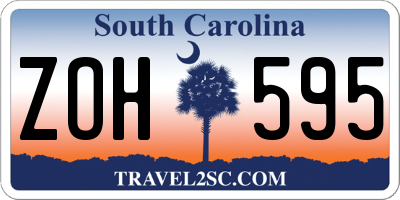 SC license plate ZOH595