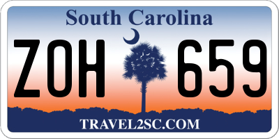 SC license plate ZOH659