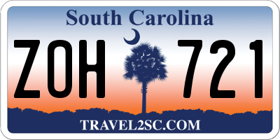 SC license plate ZOH721