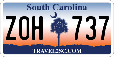 SC license plate ZOH737