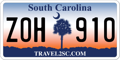 SC license plate ZOH910