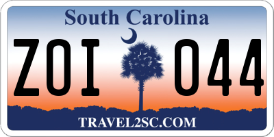 SC license plate ZOI044