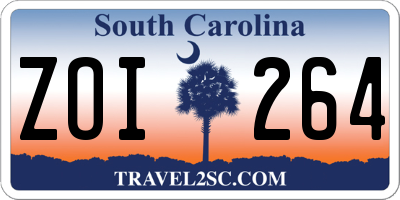 SC license plate ZOI264