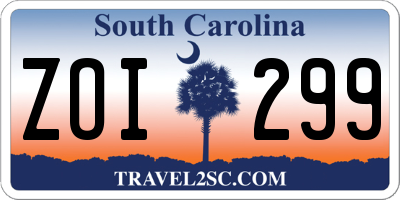 SC license plate ZOI299