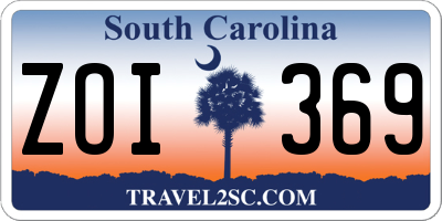 SC license plate ZOI369