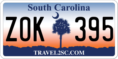 SC license plate ZOK395