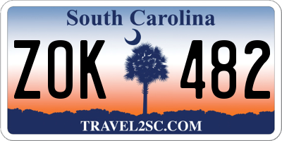 SC license plate ZOK482