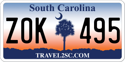 SC license plate ZOK495