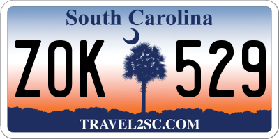 SC license plate ZOK529