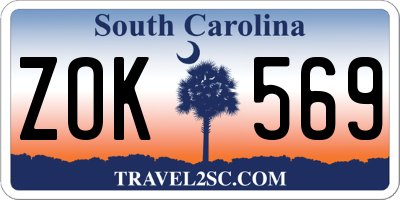 SC license plate ZOK569