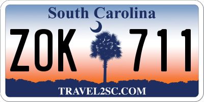 SC license plate ZOK711