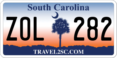SC license plate ZOL282
