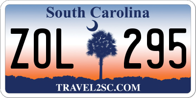 SC license plate ZOL295