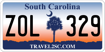 SC license plate ZOL329