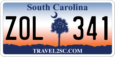 SC license plate ZOL341