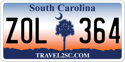 SC license plate ZOL364