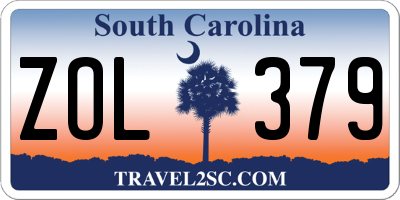 SC license plate ZOL379