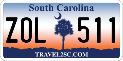SC license plate ZOL511