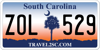 SC license plate ZOL529