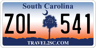 SC license plate ZOL541