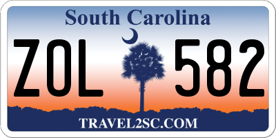 SC license plate ZOL582