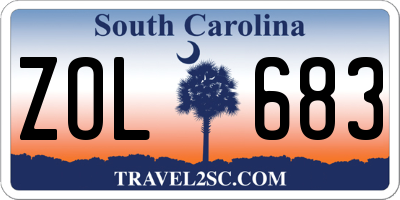 SC license plate ZOL683