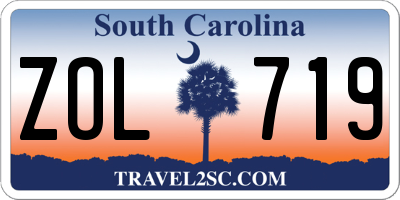SC license plate ZOL719