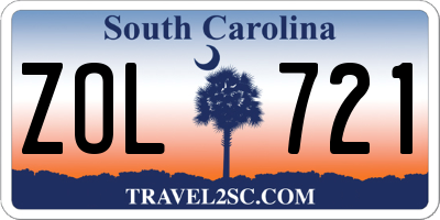SC license plate ZOL721